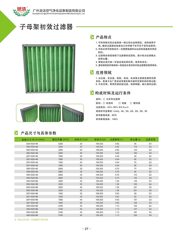 初效過(guò)濾器采購(gòu)